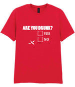 Are You Drunk? Yes No t-shirt in red