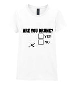 Are You Drunk? Yes No t-shirt in white