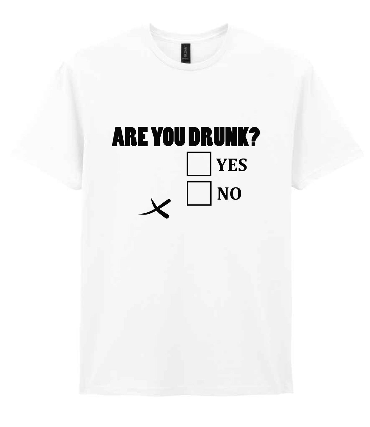 Are You Drunk? Yes No t-shirt in white