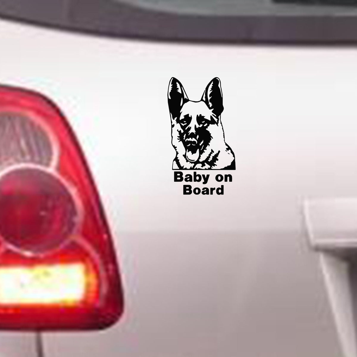 Baby on Board bumper sticker in standard