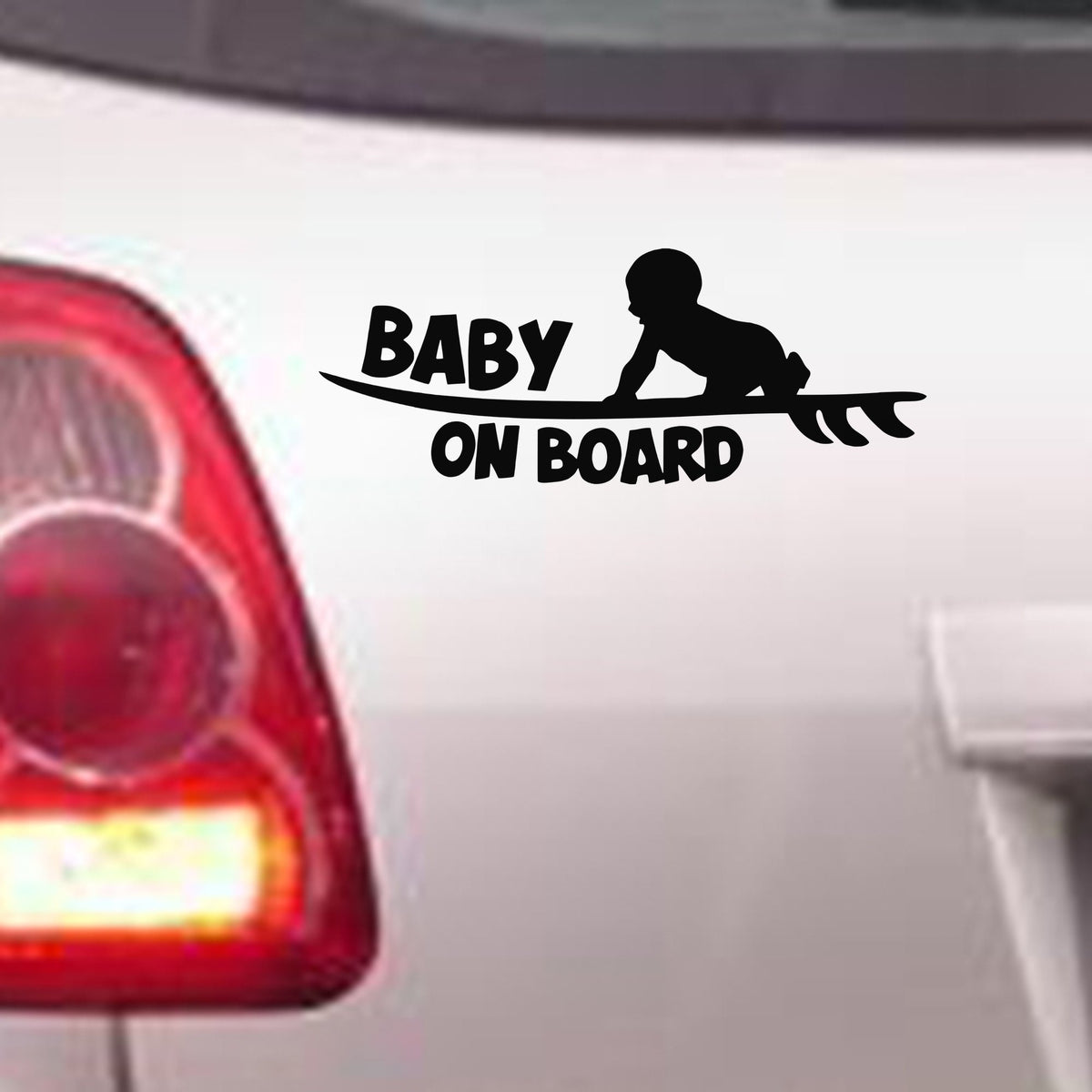 Baby on Board bumper sticker in standard
