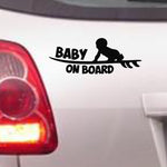 Baby on Board bumper sticker in standard