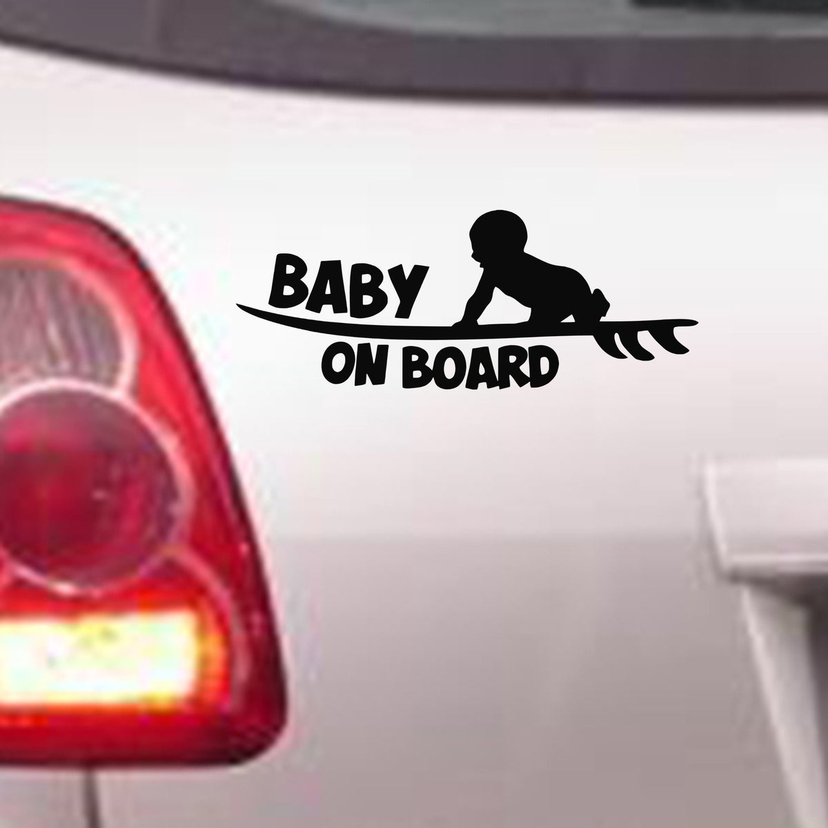 Baby on Board bumper sticker in standard