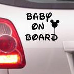 Baby on Board bumper sticker in standard