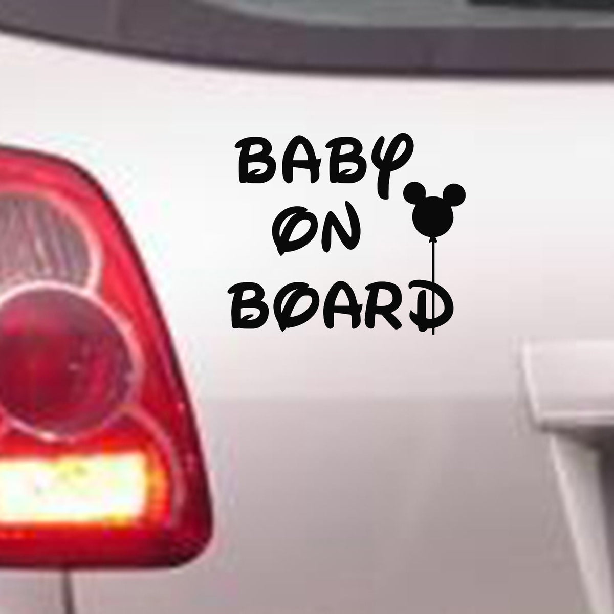 Baby on Board bumper sticker in standard