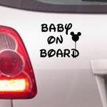 Baby on Board bumper sticker in standard