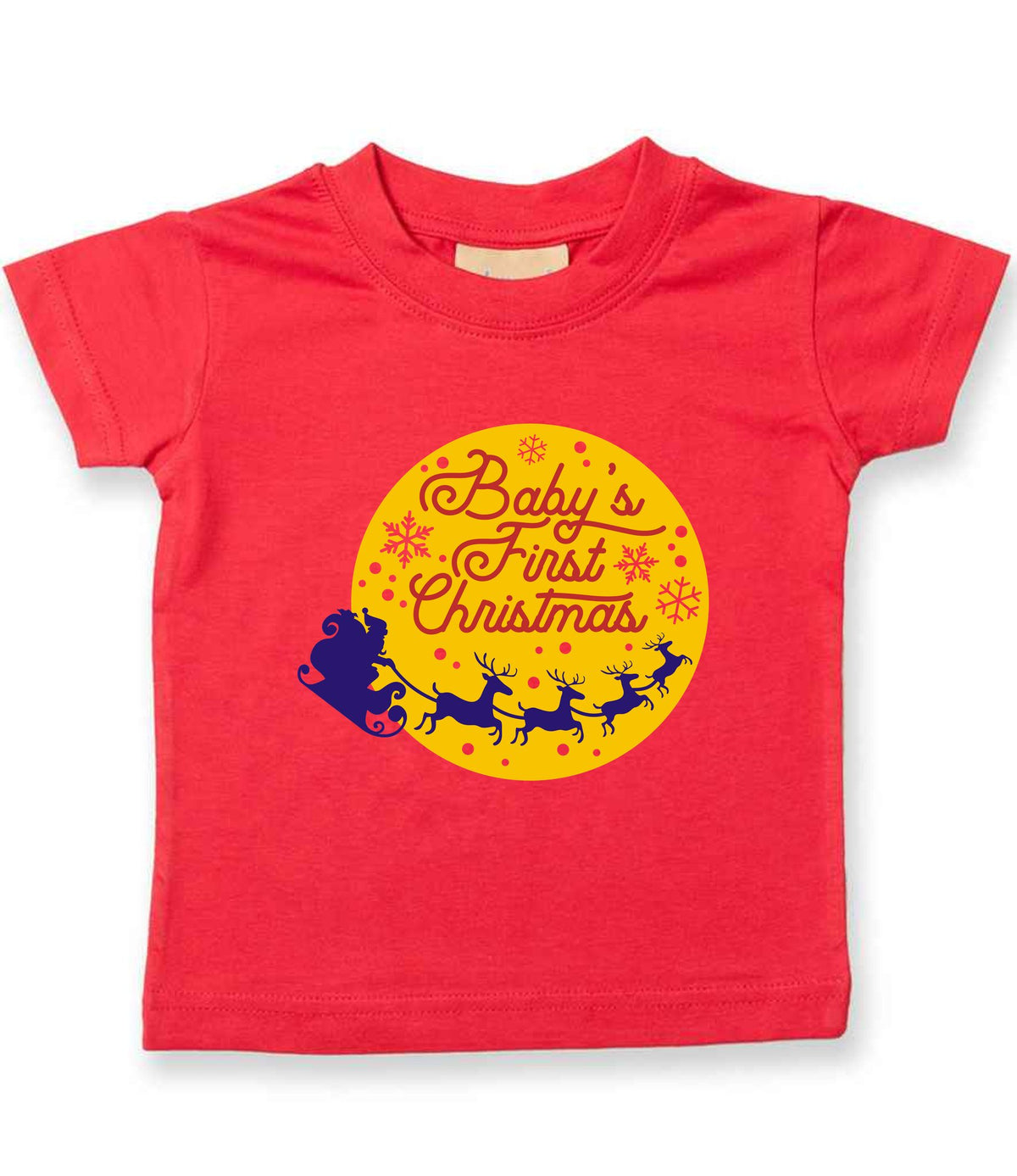 Baby's First Christmas t-shirt in red