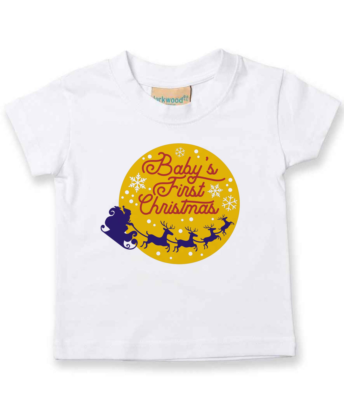 Baby's First Christmas t-shirt in white