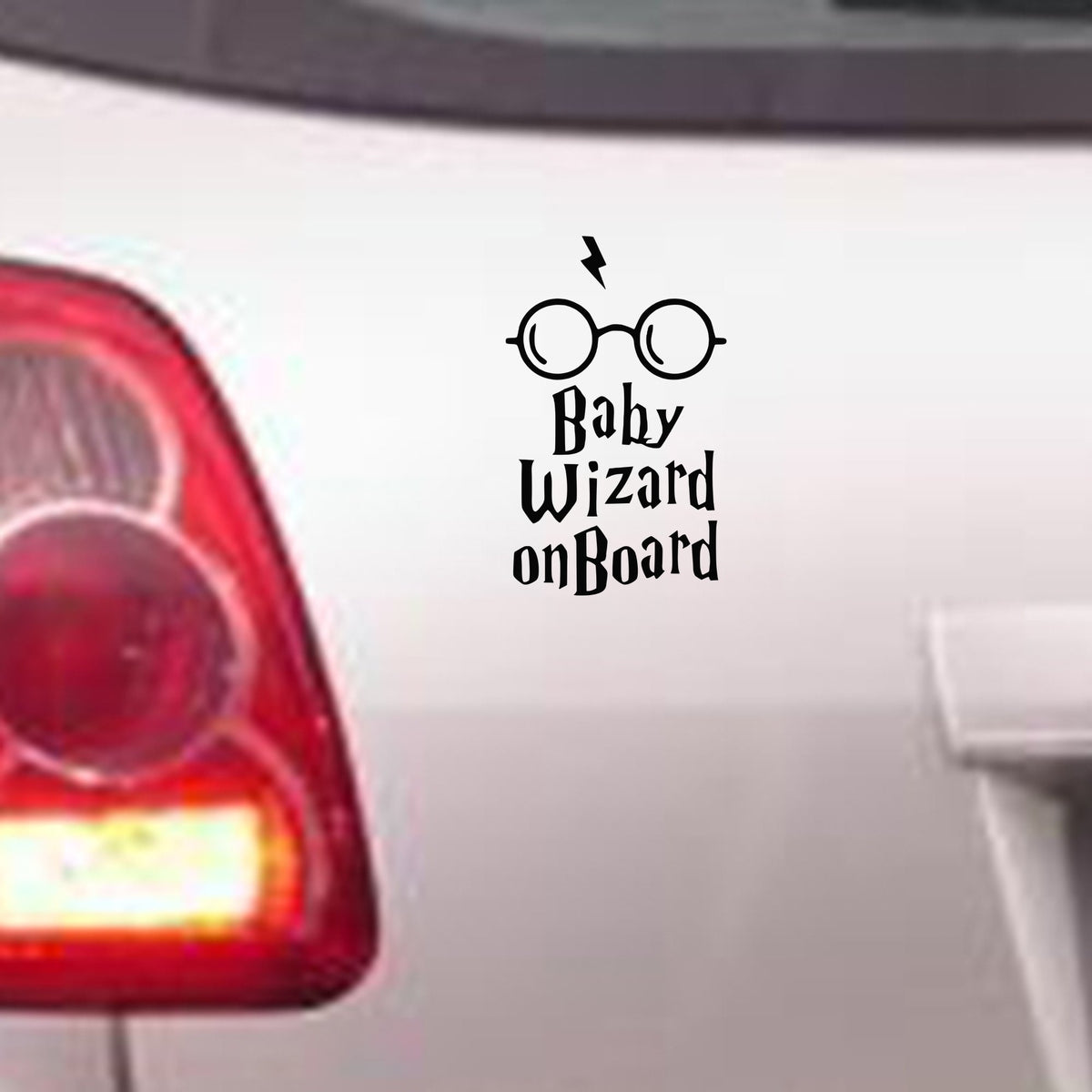 Baby Wizard on Board bumper sticker in standard