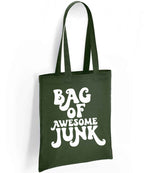 Bag of Awesome Junk tote bag in forest green