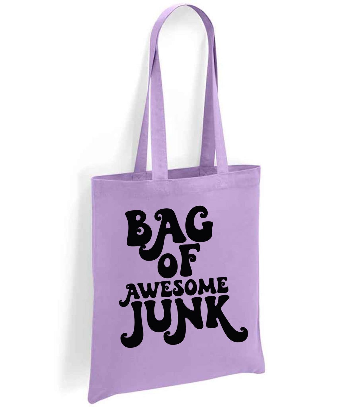 Bag of Awesome Junk tote bag in lavender