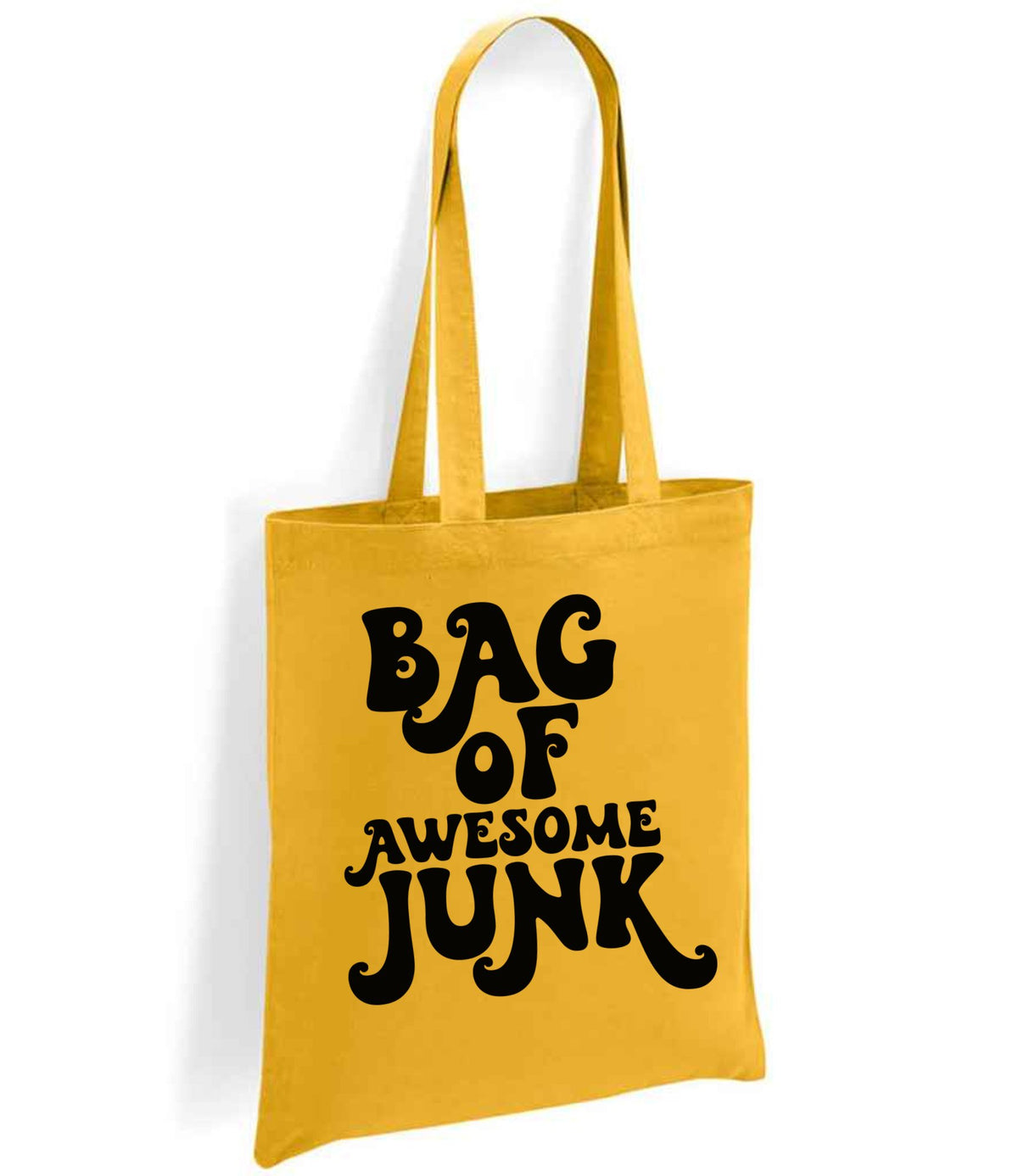 Bag of Awesome Junk tote bag in mustard