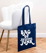 Bag of Awesome Junk tote bag in navy