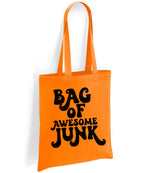 Bag of Awesome Junk tote bag in orange