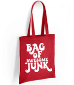 Bag of Awesome Junk tote bag in red
