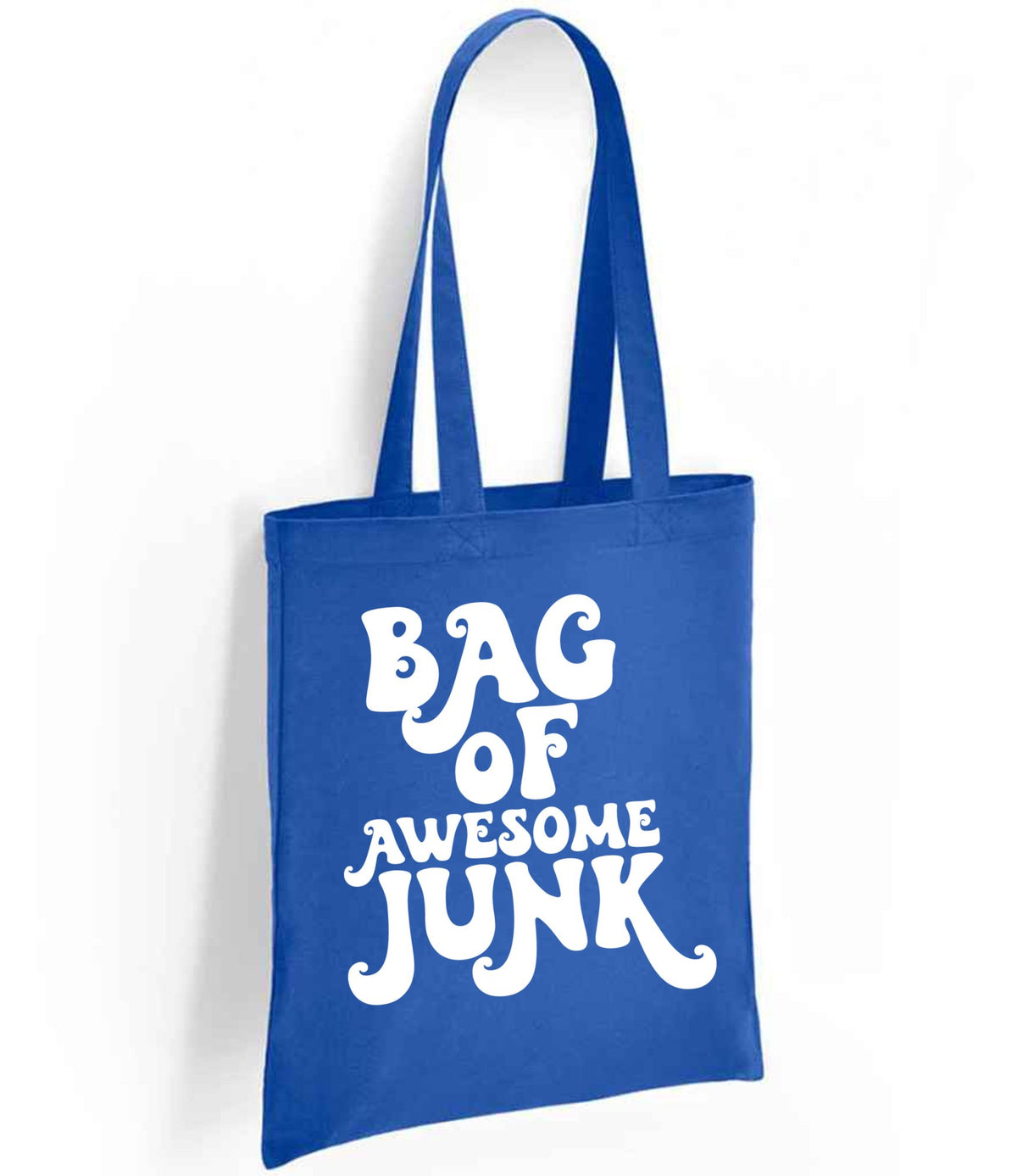 Bag of Awesome Junk tote bag in royal blue