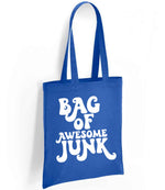 Bag of Awesome Junk tote bag in royal blue