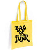 Bag of Awesome Junk tote bag in yellow