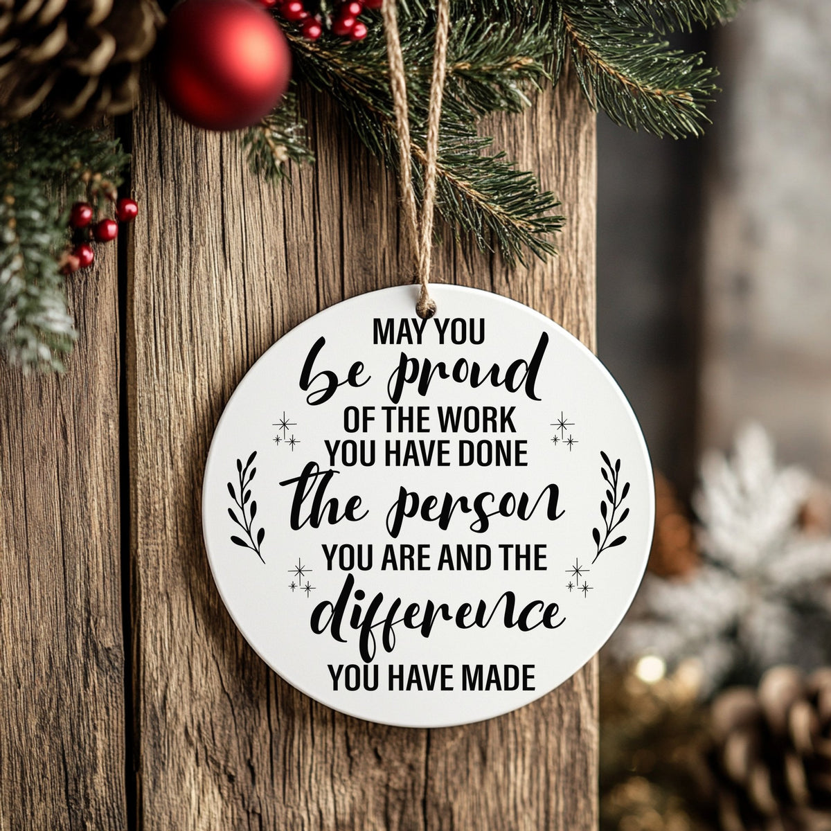 Be Proud Inspirational Quote hanging decoration in standard
