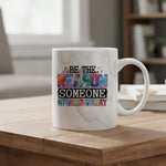 Be the Reason Someone Smiles Today marble mug in grey