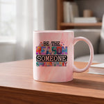 Be the Reason Someone Smiles Today marble mug in red
