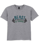 Kid piece of the Beast Matching Set for Dad and Kid - Fitness Mini Me Matching Outfits in Sport Grey