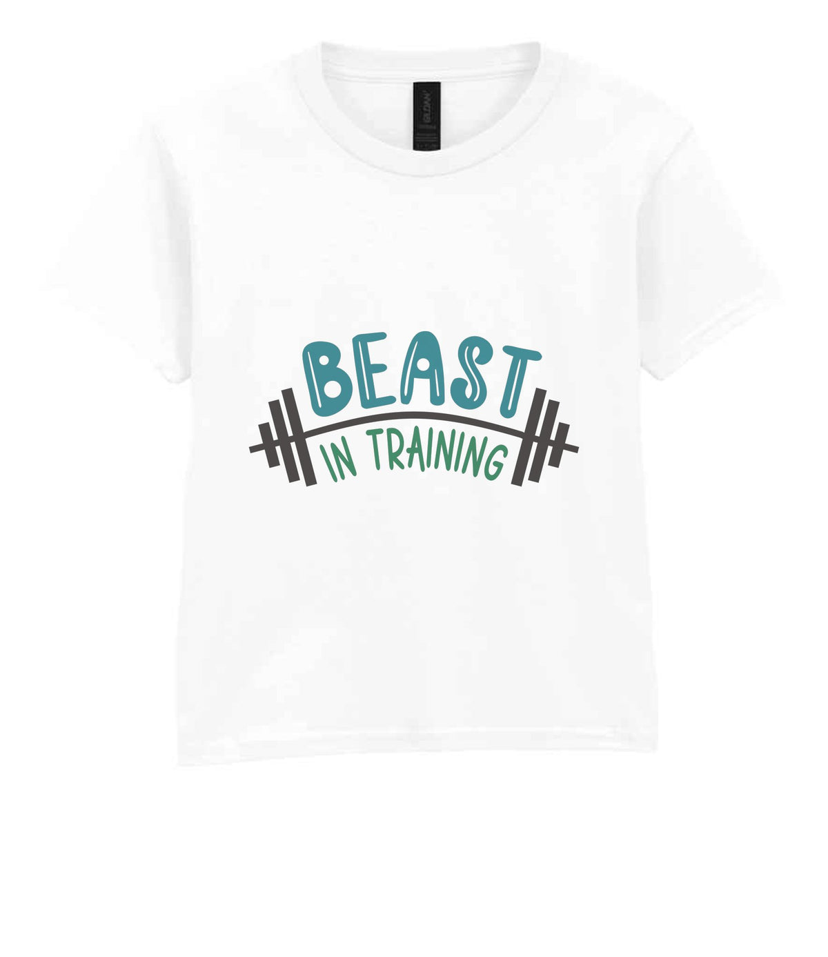 Kid piece of the Beast Matching Set for Dad and Kid - Fitness Mini Me Matching Outfits in White