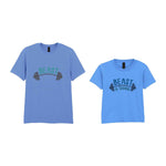 Beast Matching Set for Dad and Kid - Fitness Mini Me Matching Outfits in Carolina Blue