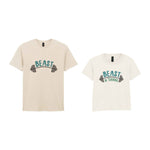Beast Matching Set for Dad and Kid - Fitness Mini Me Matching Outfits in Natural