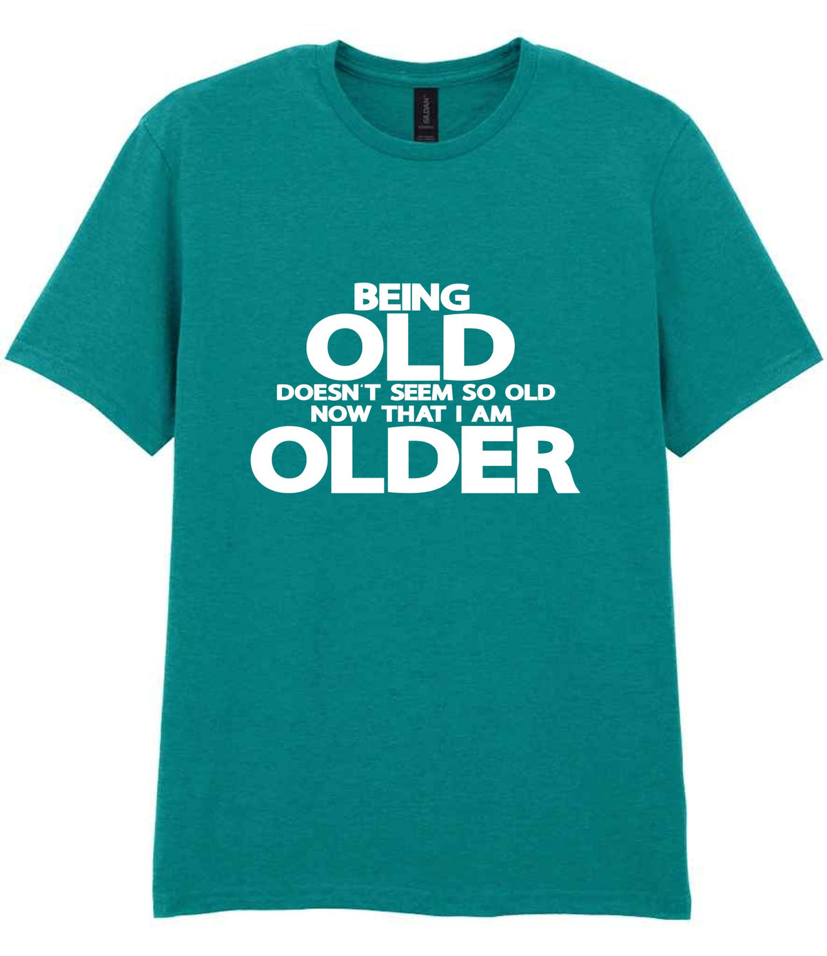 Being Old Doesn't Seem So Old Now That I Am Older t-shirt in jade dome