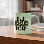 Best DAD Ever marble mug in green