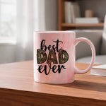 Best DAD Ever marble mug in red