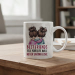 Best Friends Fill Your Life Will Never Ending Love marble mug in grey
