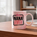 Best NANA EVER marble mug in red