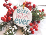 Best Sister Ever hanging decoration in standard