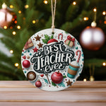 BEST TEACHER Ever ceramic hanging decoration in standard