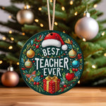 Best Teacher Ever ceramic hanging decoration in standard