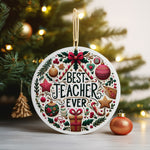 Best Teacher Ever ceramic hanging decoration in standard