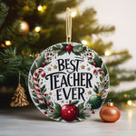 Best Teacher Ever ceramic hanging decoration in standard