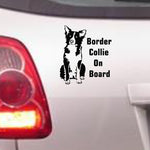Border Collie on Board bumper sticker in standard