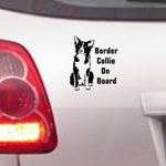 Border Collie on Board bumper sticker in standard