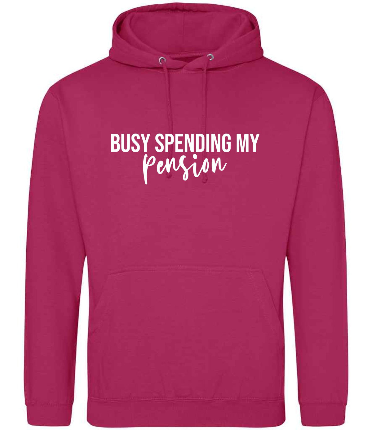 BUSY SPENDING MY Pension hoodie in hot pink