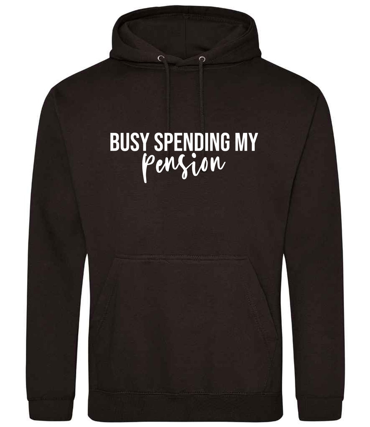 BUSY SPENDING MY Pension hoodie in jet black