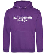 BUSY SPENDING MY Pension hoodie in purple