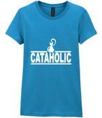Cataholic t-shirt in antique sapphire