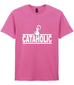 Cataholic t-shirt in azalea