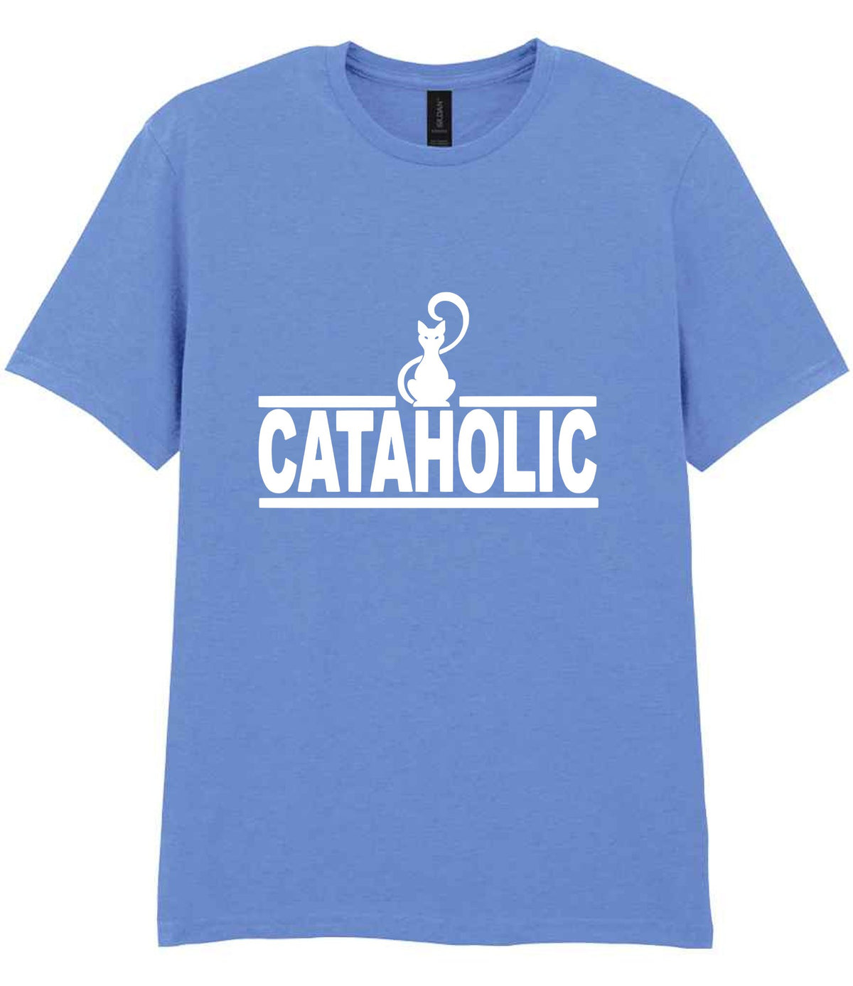 Cataholic t-shirt in carolina blue