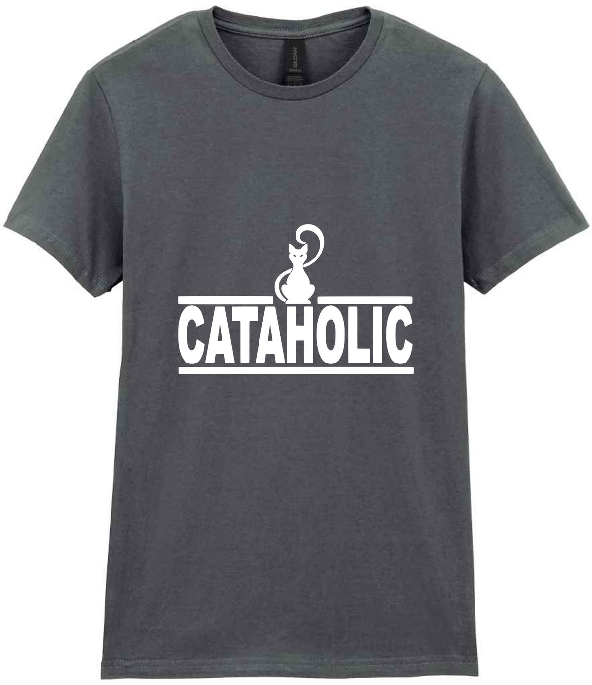 Cataholic t-shirt in charcoal