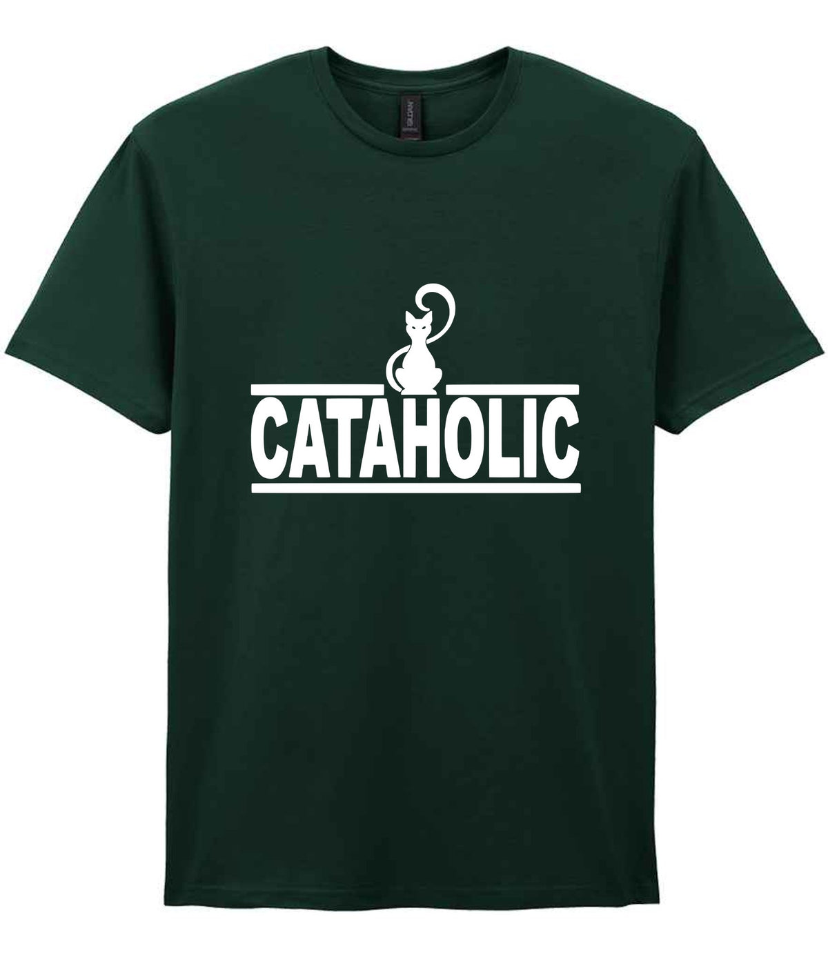 Cataholic t-shirt in forest green