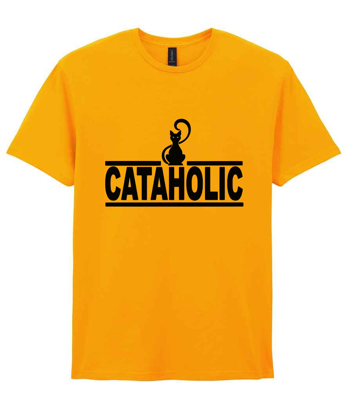 Cataholic t-shirt in gold